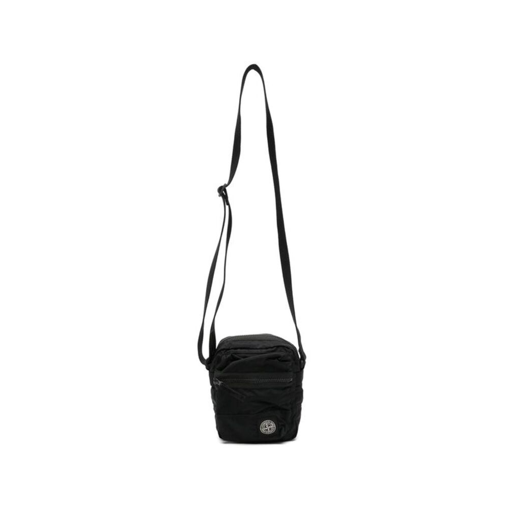 Stone Island Black Messenger Bags Men